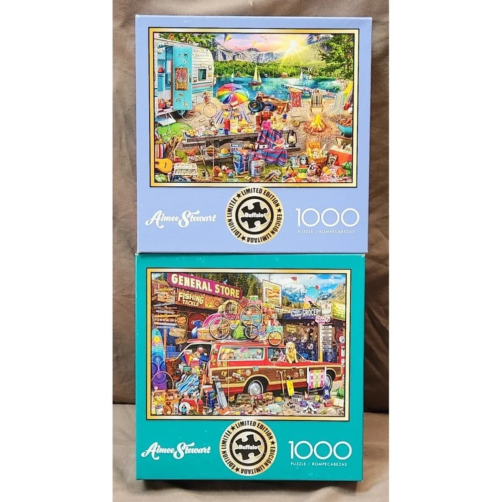 AIMEE STEWART Set of Two 2 Limited Edition Puzzles - 1000 Piece - NEW